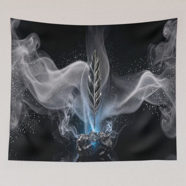Item preview, Midnight Silver Obsidian – Ethereal Smoke Energy Art designed and sold by Nafas Wing.