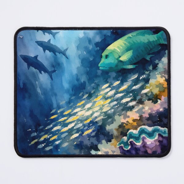 Item preview, Descending Reef Depths with Layered Ocean Life designed and sold by WildlifeInc.