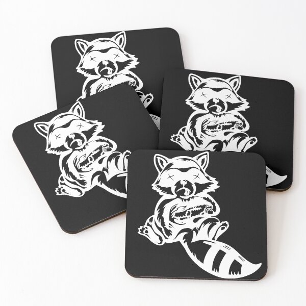 Item preview, Dead Raccoon Holding Corn - White and Black designed and sold by Batmantis275.