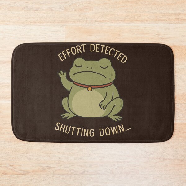 Item preview, Effort Detected Shutting Down Funny Frog Shirt Lazy Humor Cute Sarcastic Meme T-Shirt designed and sold by Negisandeep studio.