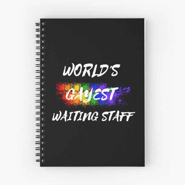 Item preview, World's Gayest Waiting Staff Queer Joke With Rainbow Colors For Pride Month In Black designed and sold by LuckyKermit.