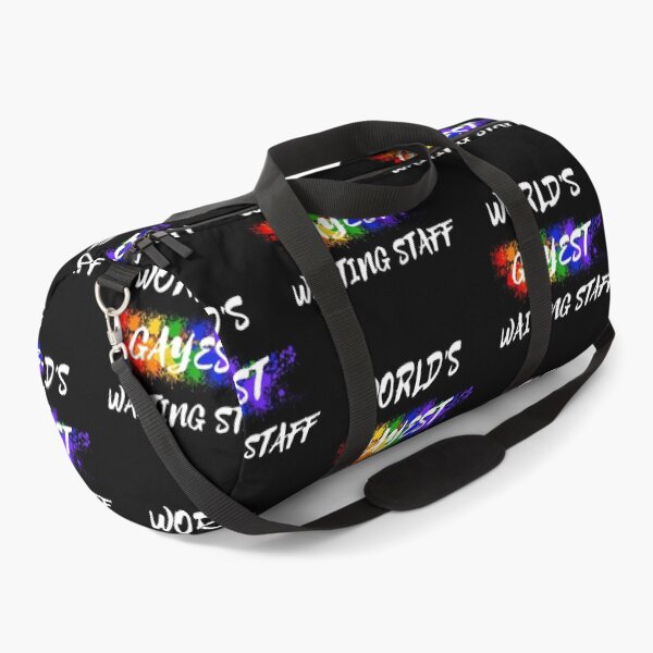Item preview, World's Gayest Waiting Staff Queer Joke With Rainbow Colors For Pride Month In Black designed and sold by LuckyKermit.