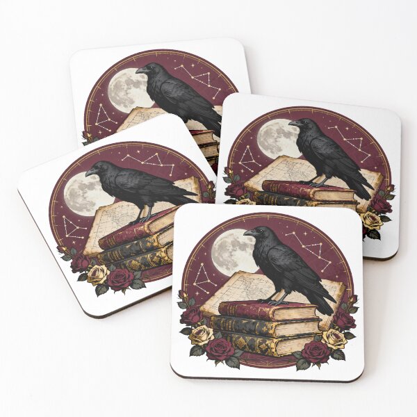 Item preview, Gothic Raven on Books Tarot - Vintage Dark Academia designed and sold by CutOutIdols.