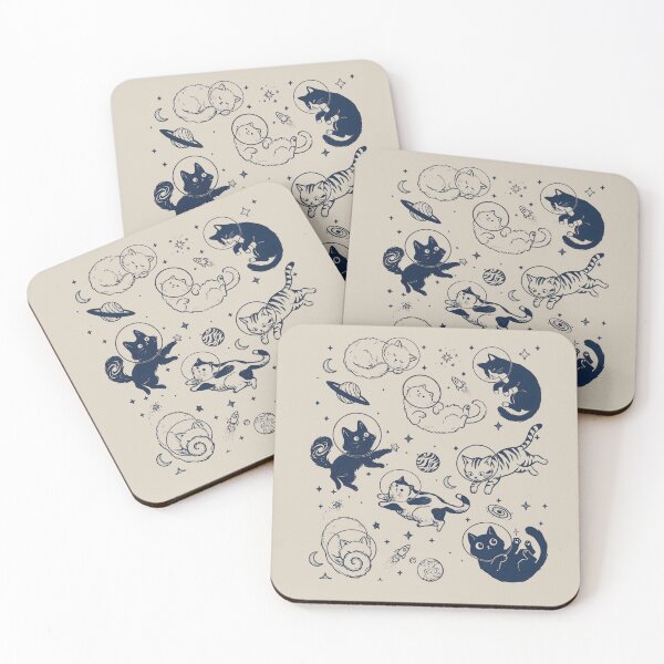 Item preview, Cats in Space, Moon, Stars, Space Kitties designed and sold by CMM-Designs.