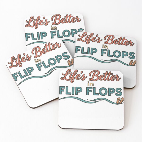 Item preview, Life's Better in Flip Flops, small wave and a pair of flip flops designed and sold by CMM-Designs.