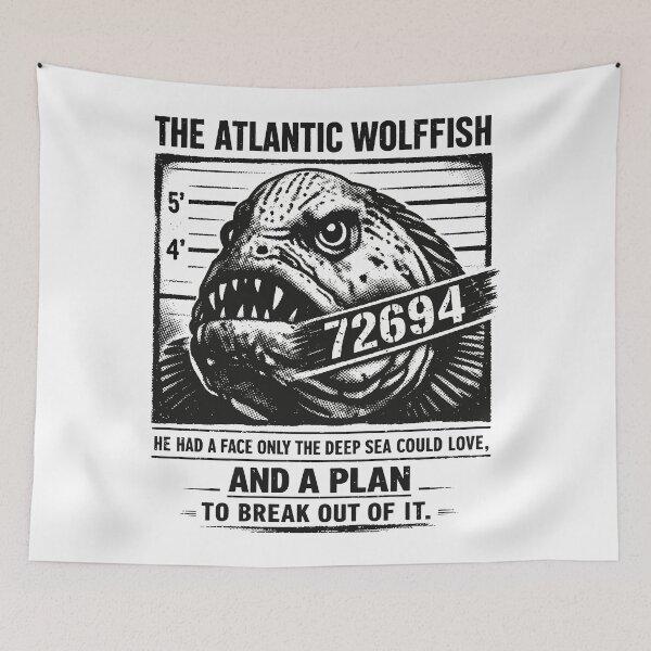 Item preview, Atlantic Wolffish Mugshot Deep Sea Rebel designed and sold by WildlifeInc.
