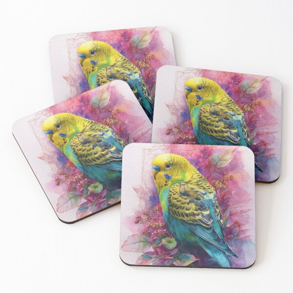 Item preview, Watercolor Budgie in Bloom designed and sold by RyanPhamDesigns.