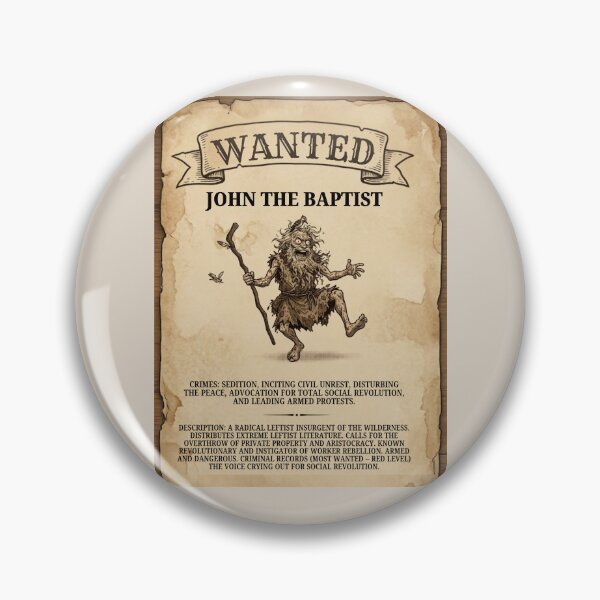 Item preview, Wanted: John The Baptist | Funny Bible Humor | Wild West Poster | Christian Art designed and sold by Alt Christian.