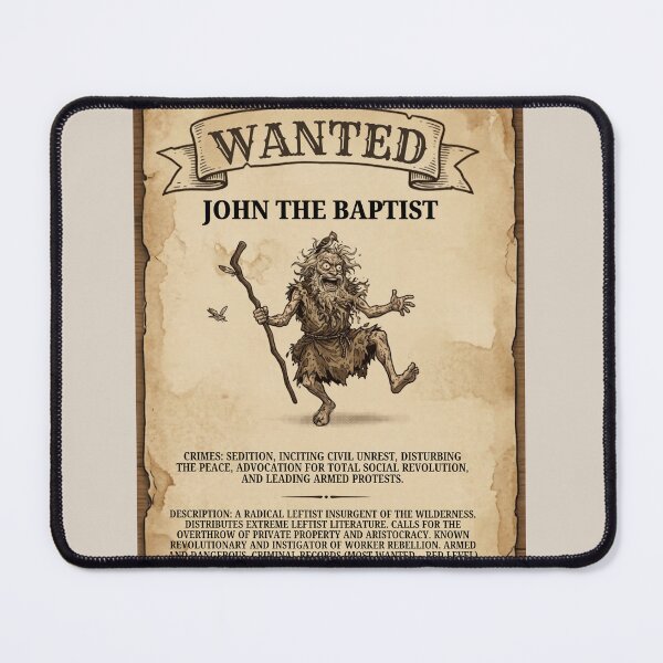 Item preview, Wanted: John The Baptist | Funny Bible Humor | Wild West Poster | Christian Art designed and sold by Alt Christian.