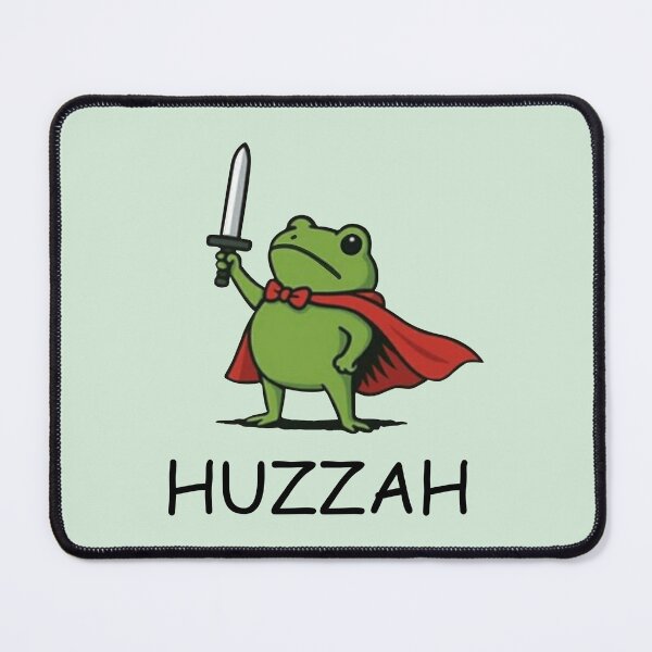 Item preview, HUZZAH! The Heroic Frog – Funny Knight Cartoon Design designed and sold by Williams Anderson.