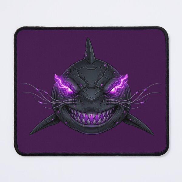 Item preview, Cyber Shark Mechanical Great White Neon Purple Beast designed and sold by unboxedbyJuls.