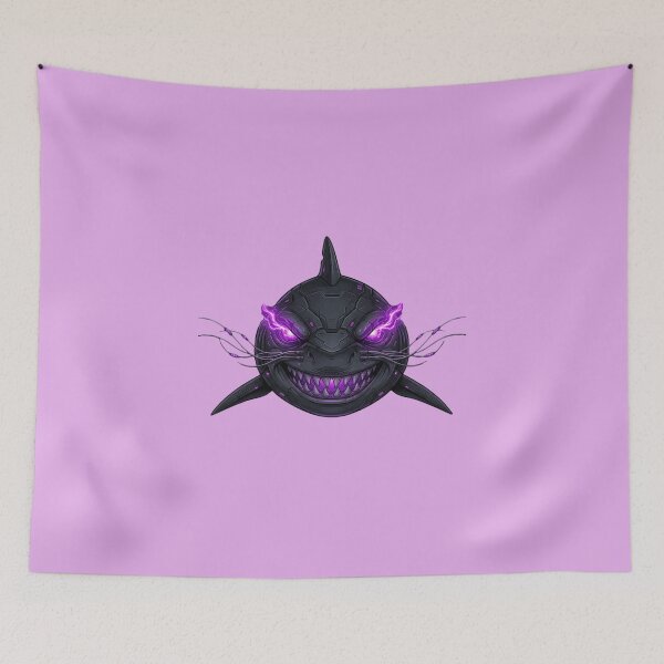 Item preview, Cyber Shark Mechanical Great White Neon Purple Beast designed and sold by unboxedbyJuls.