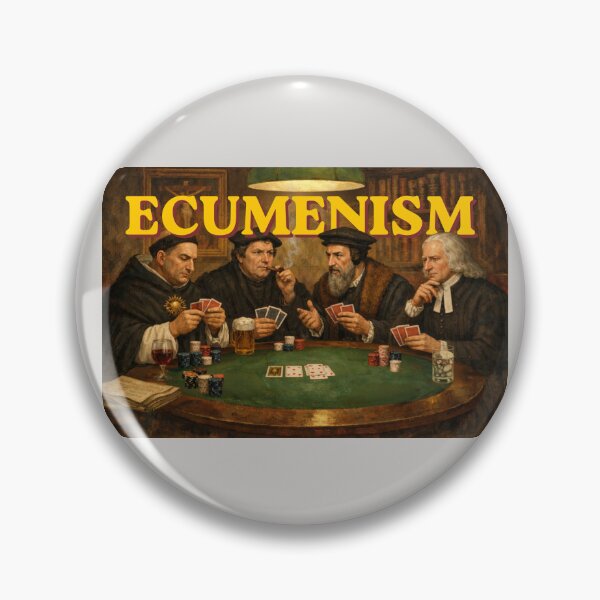 Item preview, Theologians Playing Poker | Ecumenism Humor | Funny Christian Gift For Theology Nerds designed and sold by Alt Christian.