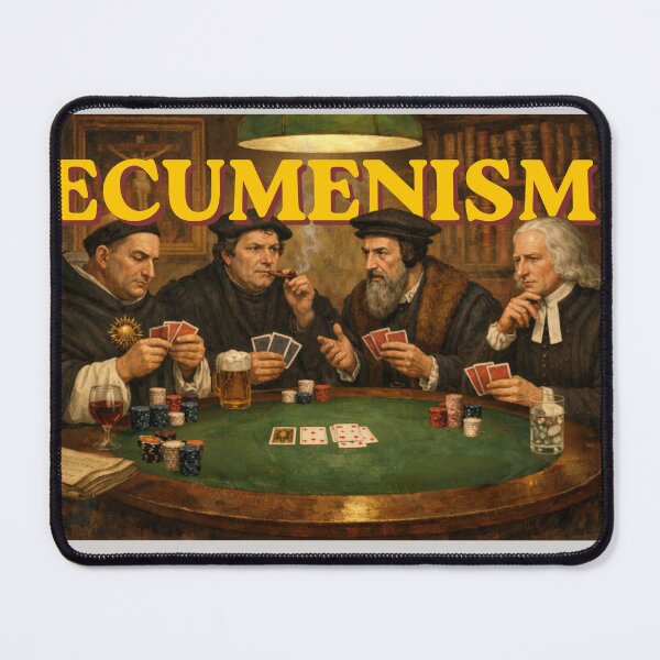 Item preview, Theologians Playing Poker | Ecumenism Humor | Funny Christian Gift For Theology Nerds designed and sold by Alt Christian.