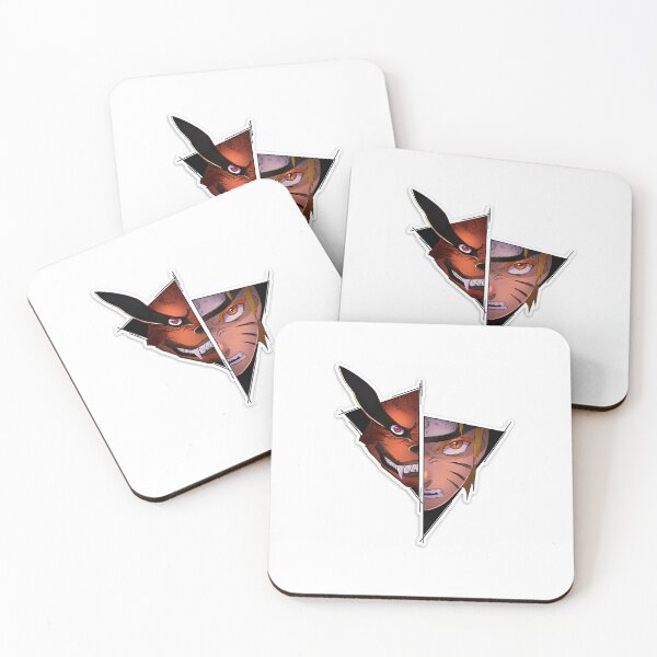 Item preview, Dual Power Naruto & Kurama Split Face Anime Sticker  designed and sold by ZenOtaku Lab.