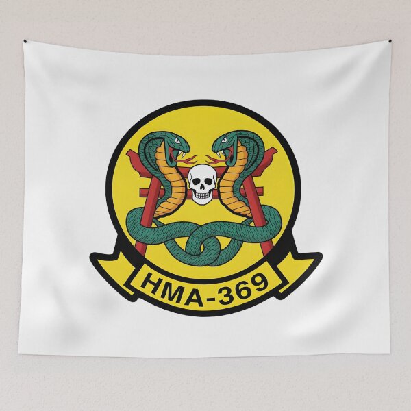 Item preview, HMA-369 Marine Attack Helicopter Squadron Gunfighters Patch designed and sold by CharlieDesings.