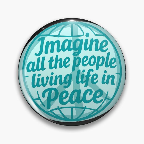 Item preview, Imagine All the People Living Life in Peace - peace sign designed and sold by Stefrait-7.