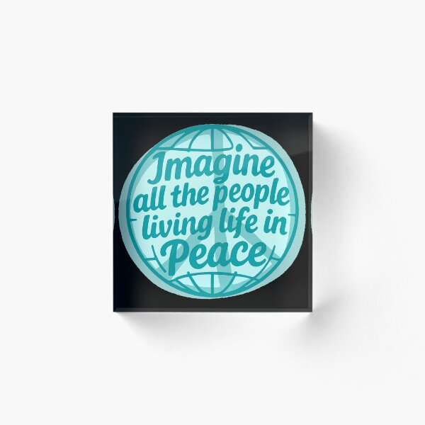 Item preview, Imagine All the People Living Life in Peace - peace sign designed and sold by Stefrait-7.