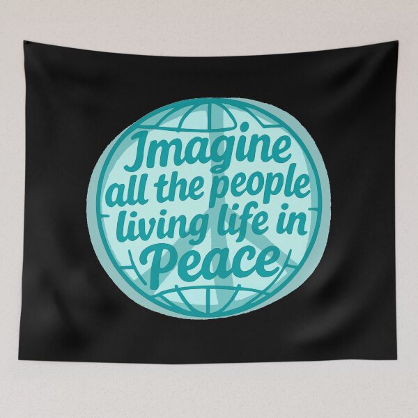 Item preview, Imagine All the People Living Life in Peace - peace sign designed and sold by Stefrait-7.