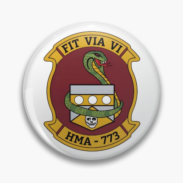 Item preview, HMA-773 Red Dogs Marine Attack Helicopter Squadron Patch designed and sold by CharlieDesings.