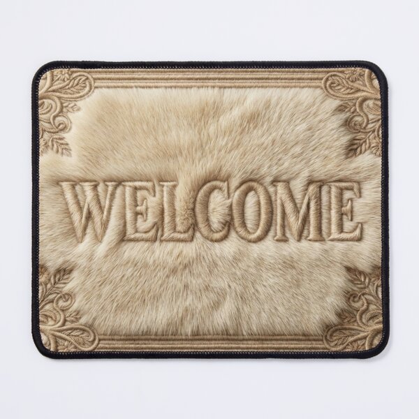 Item preview, Luxurious Brown Polar Bear Fur Welcome Mat - Elegant Ornamental Design designed and sold by Williams Anderson.