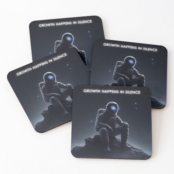Item preview, Growth Happens in Silence – Astronaut Reflection Design | Calm Mindset Space Aesthetic designed and sold by Altair_.