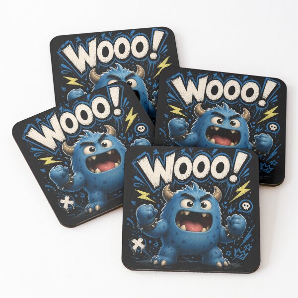 Aperçu de l'œuvre Cute Wooo Monster – Adorable Funny Kawaii Creature Design créée et vendue par Newthingzy.