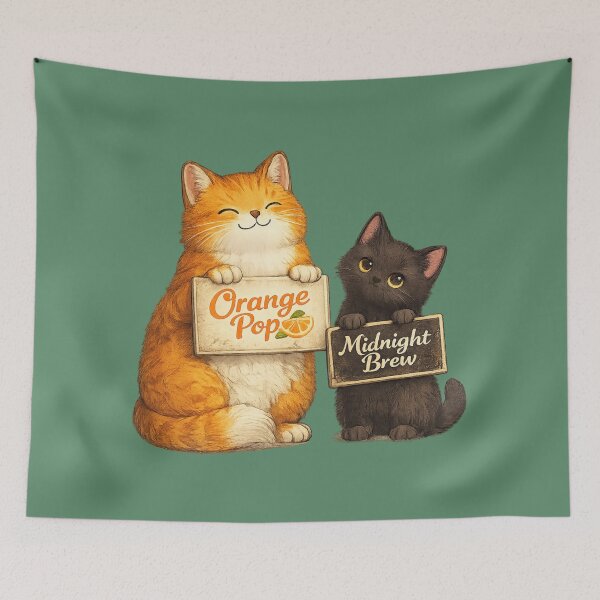 Item preview, Cat Café Specials designed and sold by Wobble Studio.