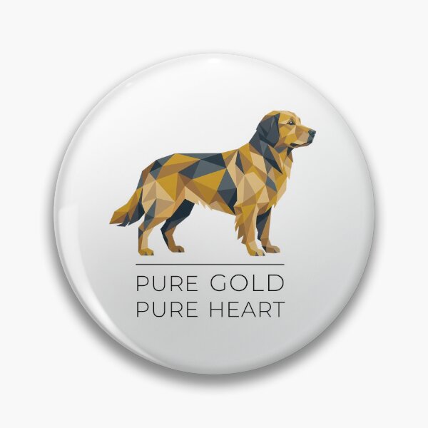 Item preview, Golden Retriever Low Poly - Pure gold, pure heart designed and sold by Pfotenfaden.