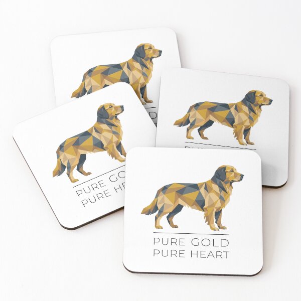 Item preview, Golden Retriever Low Poly - Pure gold, pure heart designed and sold by Pfotenfaden.