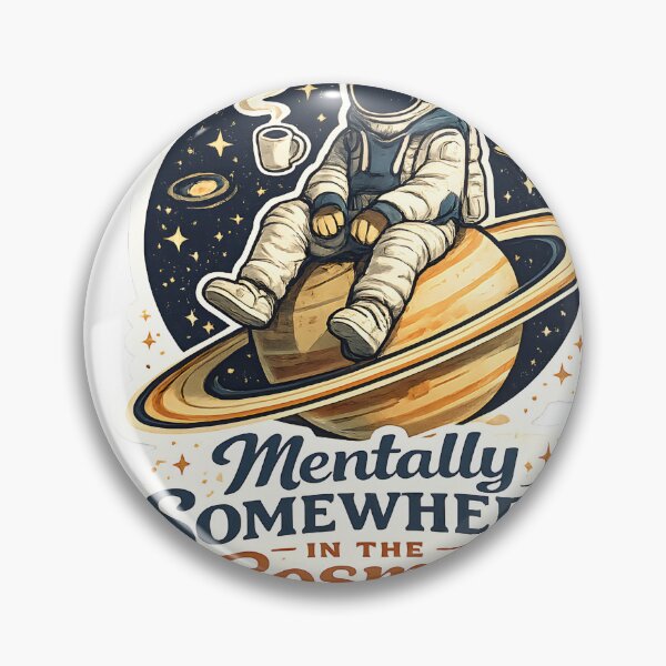 Item preview, Mentally Somewhere In The Cosmos Retro Space Aesthetic Astronaut designed and sold by StickyGuys.