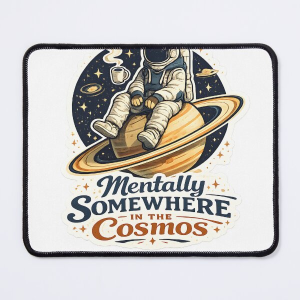Item preview, Mentally Somewhere In The Cosmos Retro Space Aesthetic Astronaut designed and sold by StickyGuys.