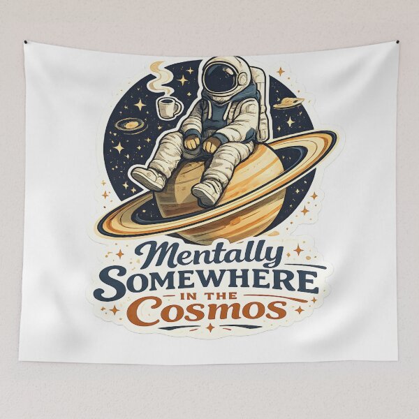 Item preview, Mentally Somewhere In The Cosmos Retro Space Aesthetic Astronaut designed and sold by StickyGuys.