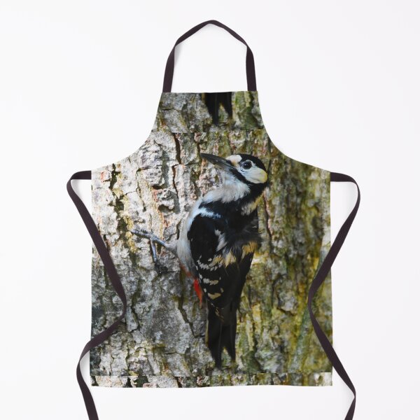 Item preview, Male Great Spotted Woodpecker Clinging to Tree Bark designed and sold by Shanguai.