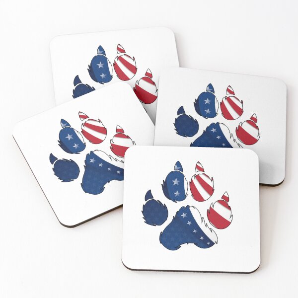 Item preview, Patriotic Paw Print designed and sold by DogLoveArt.