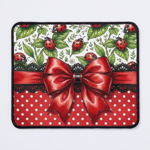 Item preview, Ladybugs and Laced Red Ribbon Design designed and sold by purplesensation.