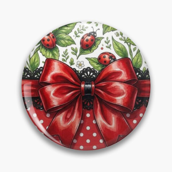 Item preview, Ladybugs and Laced Red Ribbon Design designed and sold by purplesensation.
