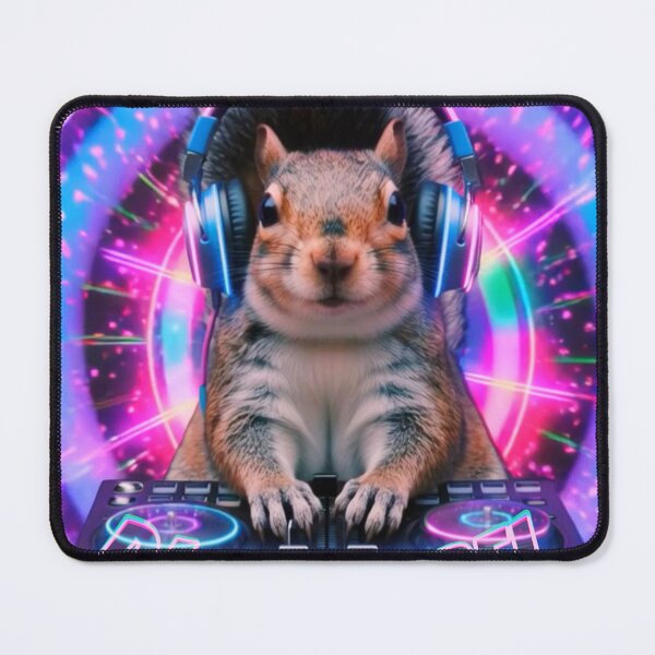 Item preview, DJ Squirrel Cute - Neon Colors designed and sold by bewitchedcuties.