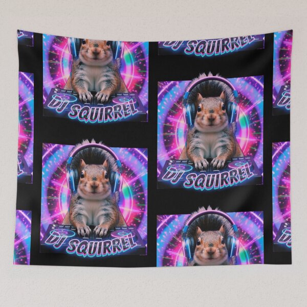 Item preview, DJ Squirrel Cute - Neon Colors designed and sold by bewitchedcuties.