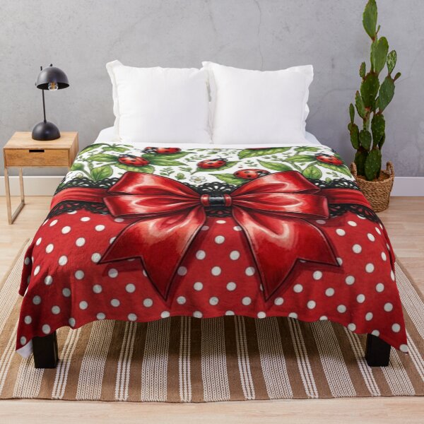 Item preview, Ladybugs and Laced Red Ribbon Design designed and sold by purplesensation.