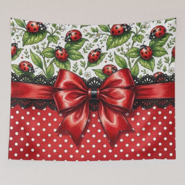 Item preview, Ladybugs and Laced Red Ribbon Design designed and sold by purplesensation.