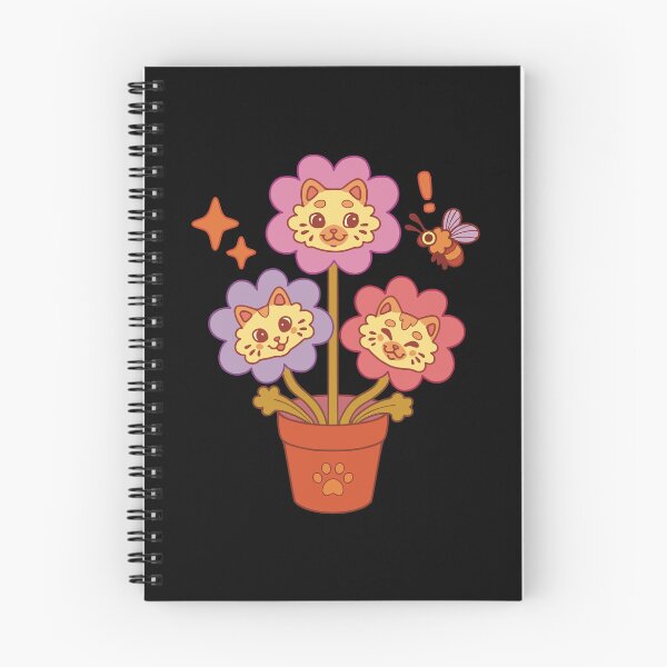 Item preview, Cat flower - dark version designed and sold by Erika Vaigel Creations.