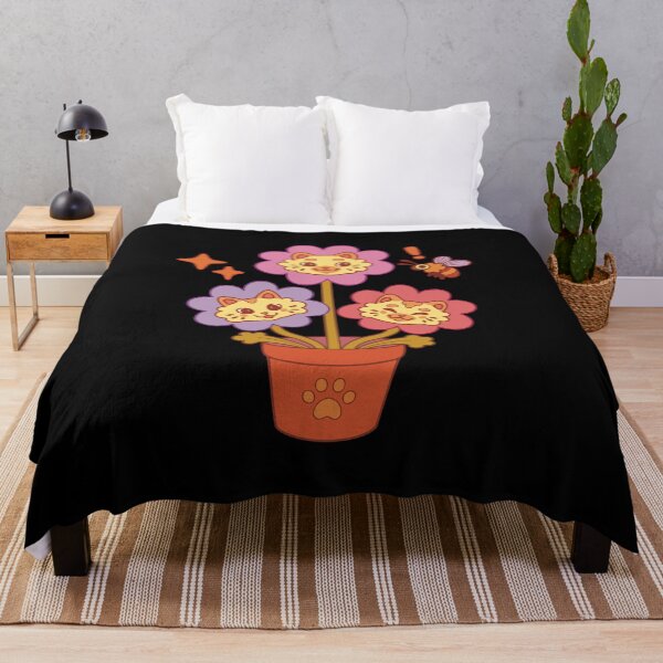 Item preview, Cat flower - dark version designed and sold by Erika Vaigel Creations.