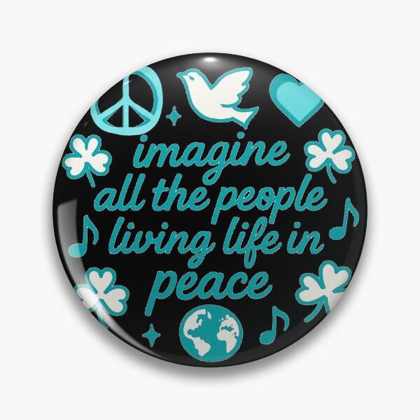 Item preview, Imagine All the People Living Life in Peace - dove and peace sign designed and sold by Stefrait-7.
