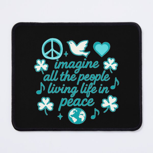 Item preview, Imagine All the People Living Life in Peace - dove and peace sign designed and sold by Stefrait-7.