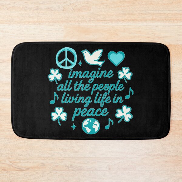 Item preview, Imagine All the People Living Life in Peace - dove and peace sign designed and sold by Stefrait-7.
