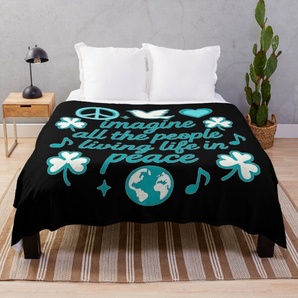 Item preview, Imagine All the People Living Life in Peace - dove and peace sign designed and sold by Stefrait-7.
