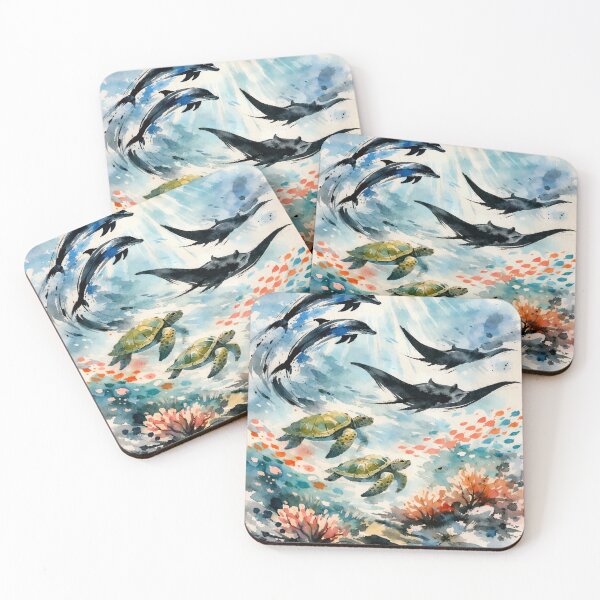 Item preview, Sunlit Currents Over Coral Skies designed and sold by WildlifeInc.