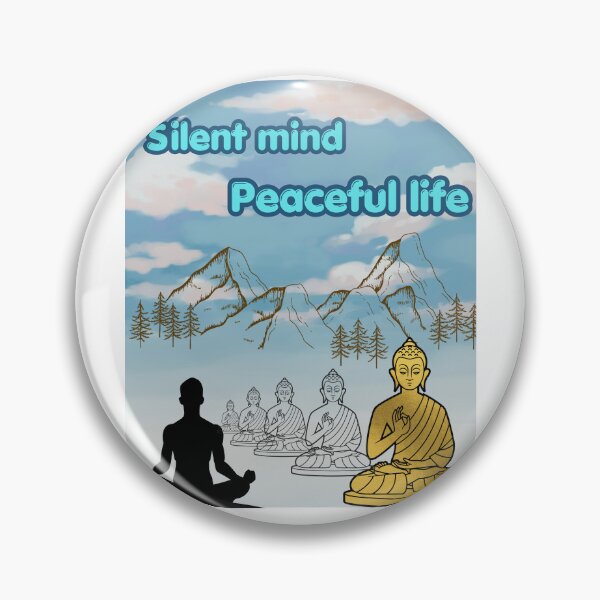 Item preview, ​Silent Mind Peaceful Life Buddha Meditation Art designed and sold by sisterthreein.