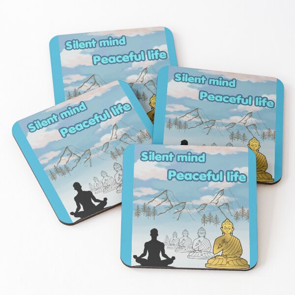 Item preview, ​Silent Mind Peaceful Life Buddha Meditation Art designed and sold by sisterthreein.